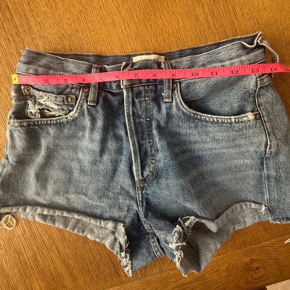 Agolde Parker Vintage Cutoff Shorts in low key Size 26 5 button fly denim - Picture 8 of 13